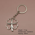 Zinc Alloy Four Leaf Clover Keychain Key Ring Gift view 2