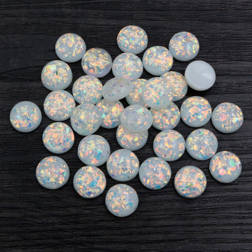 12mm Round Resin Flatback Cabochon Necklace Accessory Patch For DIY Jewelry Making Supplies