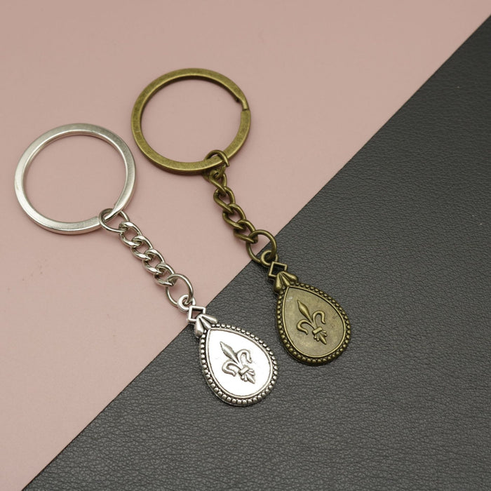 Zinc Alloy Anchor Drop Tag Keychain Bag Charm Gift