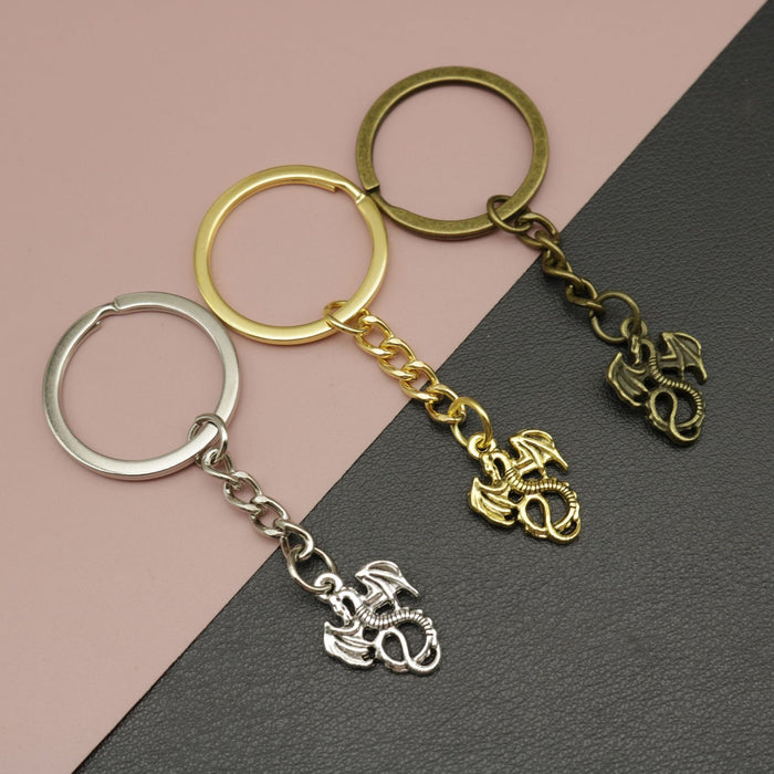 Metal Dragon Keychain Bag Charm