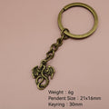 Metal Dragon Keychain Bag Charm view 2