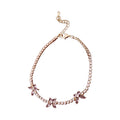 Sparkling Zircon Butterfly Flower Copper Plastic Bangle For Women Luxury Fashion Jewelry view 5