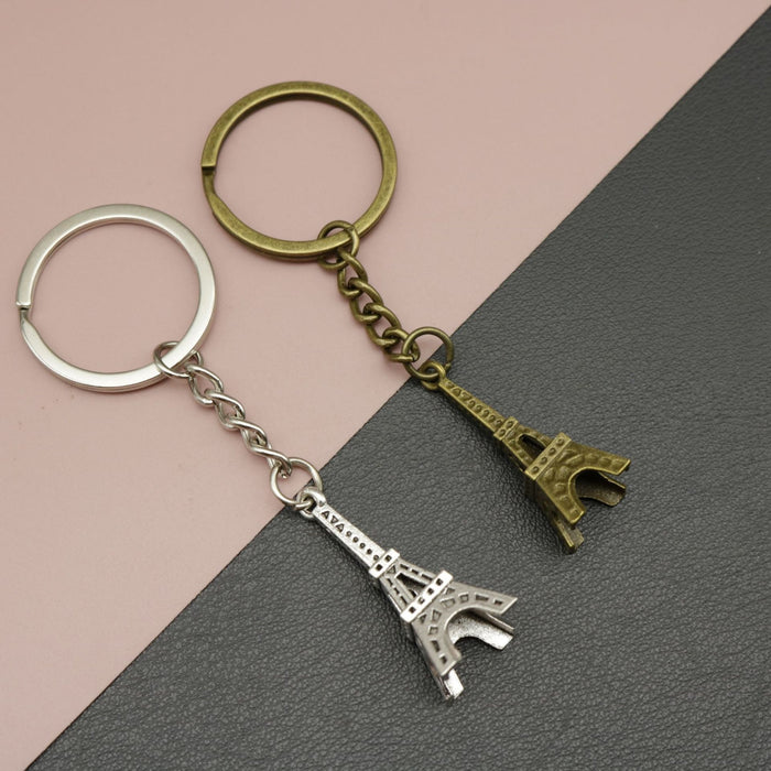 Zinc Alloy 3D Eiffel Tower Keychain For Bag Charm Gift