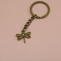 Zinc Alloy Dragonfly Keychain Bag Charm Gift – Antique Copper view 6
