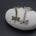 Zinc Alloy Dragonfly Keychain Bag Charm Gift – Antique Copper view 4