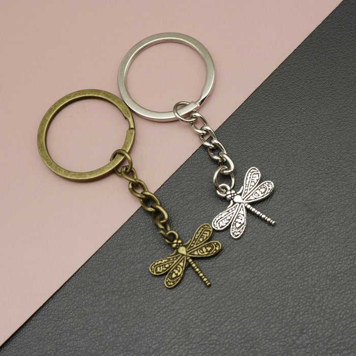 Zinc Alloy Dragonfly Keychain Bag Charm Gift – Antique Copper
