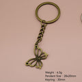 Metal Butterfly Keychain Bag Charm Gift Key Ring view 2