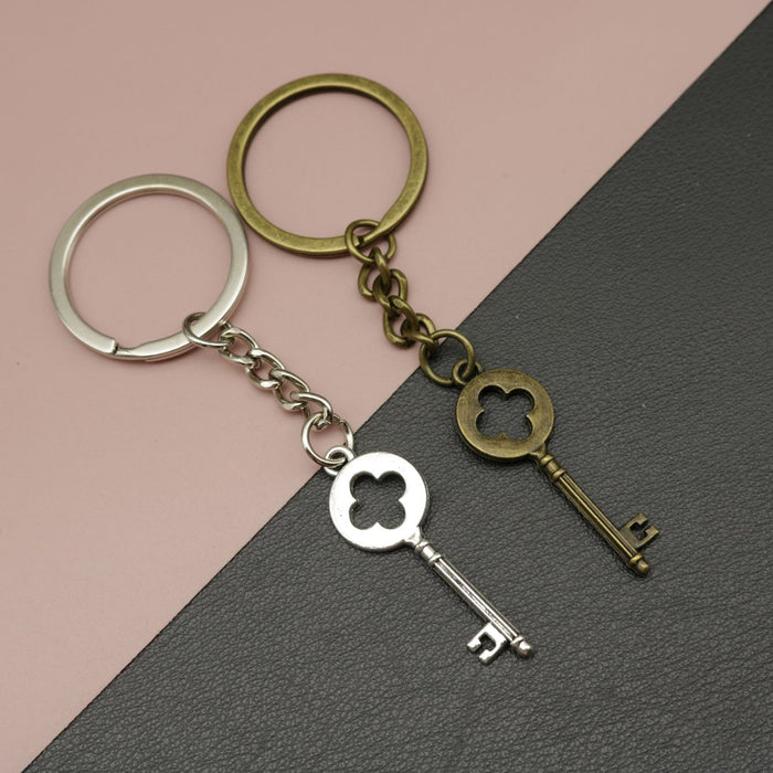 Metal Clover Keychain Unlock Key Bag Charm