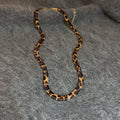 Maillard Leopard Print Twisted Copper Snake Bone Chain Necklace For Women Retro Geometric Choker view 4