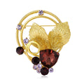 Alloy Rhinestone Leaf Wreath Brooch Pin For Dress And Suit view 5