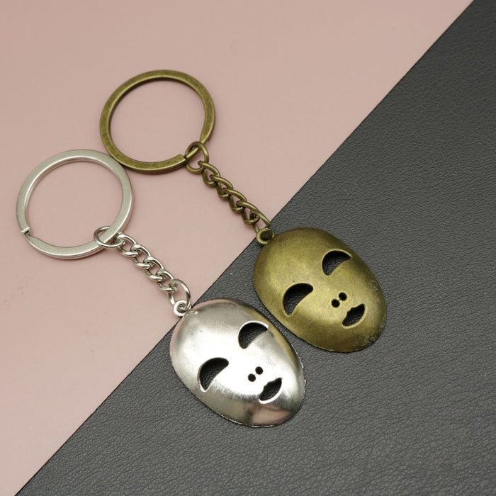 Metal Theater Mask Keychain For Bag Charm Gift