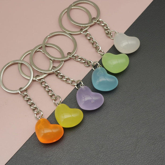 Metal Heart Keychain Minimalist Bag Charm