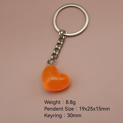 Metal Heart Keychain Minimalist Bag Charm