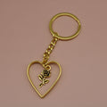 Metal Heart Rose Flower Keychain For Romantic Gift view 6