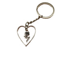 Metal Heart Rose Flower Keychain For Romantic Gift view 5
