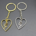 Metal Heart Rose Flower Keychain For Romantic Gift view 2