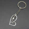 Zinc Alloy Heart Rose Keychain Romantic Bag Charm view 3