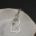 Zinc Alloy Heart Rose Keychain Romantic Bag Charm view 2