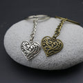 Metal Geometric Heart Keychain Key Ring Bag Charm Gift view 3