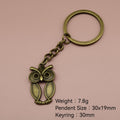 Metal Owl Keychain Bag Charm (4010) view 2