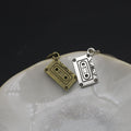 Metal Cassette Tape Keychain Bag Charm Gift Accessory view 3