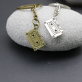 Metal Cassette Tape Keychain Bag Charm Gift Accessory view 4