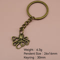Metal Octopus Keychain Ocean Animal Bag Charm Gift view 2