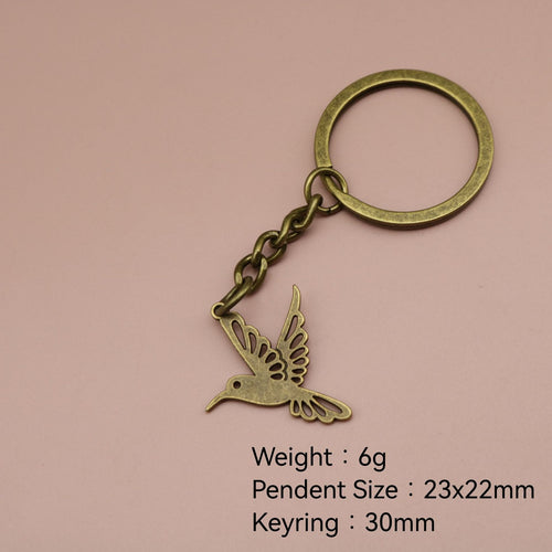 Metal Flying Bird Keychain Bag Charm