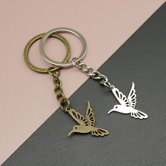 Metal Flying Bird Keychain Bag Charm