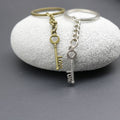 Metal Heart Lock And Key Keychain For Bag Charm view 4