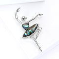 Abalone Shell Alloy Dancing Girl Brooch For Suits And Cardigans view 3