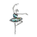 Abalone Shell Alloy Dancing Girl Brooch For Suits And Cardigans view 1