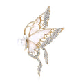 Alloy Rhinestone Butterfly Brooch For Women's Coat And Suit view 5