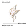 Alloy Rhinestone Butterfly Brooch For Women's Coat And Suit view 4