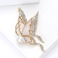 Alloy Rhinestone Butterfly Brooch For Women's Coat And Suit view 3