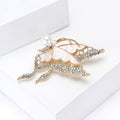 Alloy Rhinestone Butterfly Brooch For Women's Coat And Suit view 2