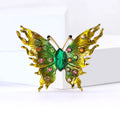Alloy Enamel Rhinestone Flame Butterfly Brooch Pin For Womens Apparel view 2