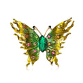Alloy Enamel Rhinestone Flame Butterfly Brooch Pin For Womens Apparel view 5