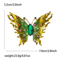 Alloy Enamel Rhinestone Flame Butterfly Brooch Pin For Womens Apparel view 4