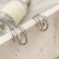 Minimalist Line Drop Earrings, Cool Simple High Fashion Jewelry For Women Daily Wear view 2