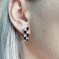 Trendy Checkerboard Waterdrop Earrings For Women, Niche Designer Fashion Ear Accessories view 3