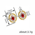 European American Two Tone Vintage Luxury Stud Earrings For Women Fashion Artistic Jewelry view 4