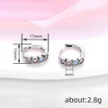 Cute Colorful Heart Zircon Earrings For Women, Sweet Fresh Daily Commuter Fashion Jewelry view 4