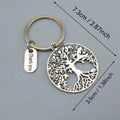 Metal Thankful Family Tree Keychain Teacher Appreciation Gift view 2