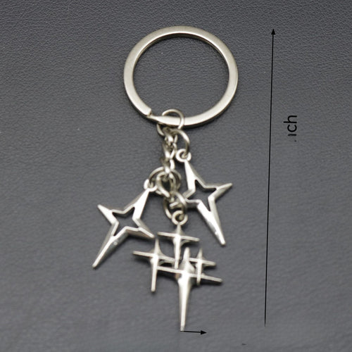 Metal Five Point Star Keychain Bag Charm