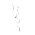 Gold Plated Copper Square Zircon Ball Adjustable Sweater Necklace Simple Geometric Style view 5