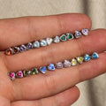 Colorful Heart Stud Earrings, Small Sweet Peach Heart Design Fashion Daily Jewelry view 1