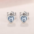 Colorful Heart Stud Earrings, Small Sweet Peach Heart Design Fashion Daily Jewelry view 6