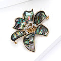Alloy Abalone Shell Lily Flower Brooch For Women Apparel view 3