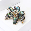 Alloy Abalone Shell Lily Flower Brooch For Women Apparel view 2